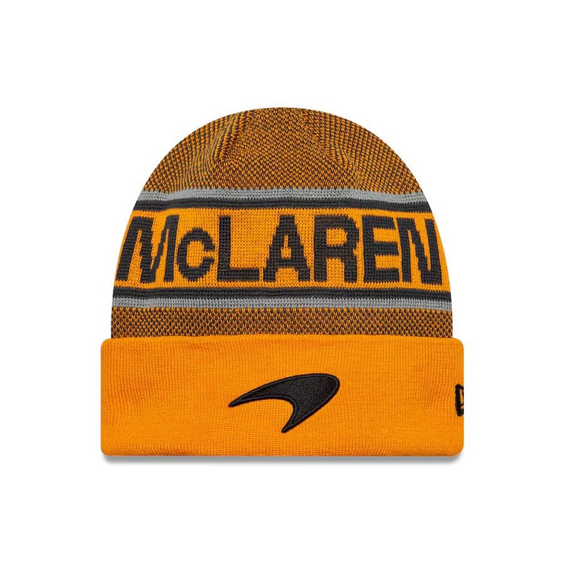 F1 McLaren 2022 Team Bobble Cuff Beanie Hat Orange - Image 5