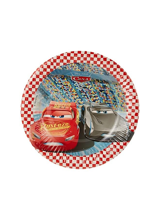 Procos - 8 Paper Plates 19.5Cm Disney Cars 3 - Image 1