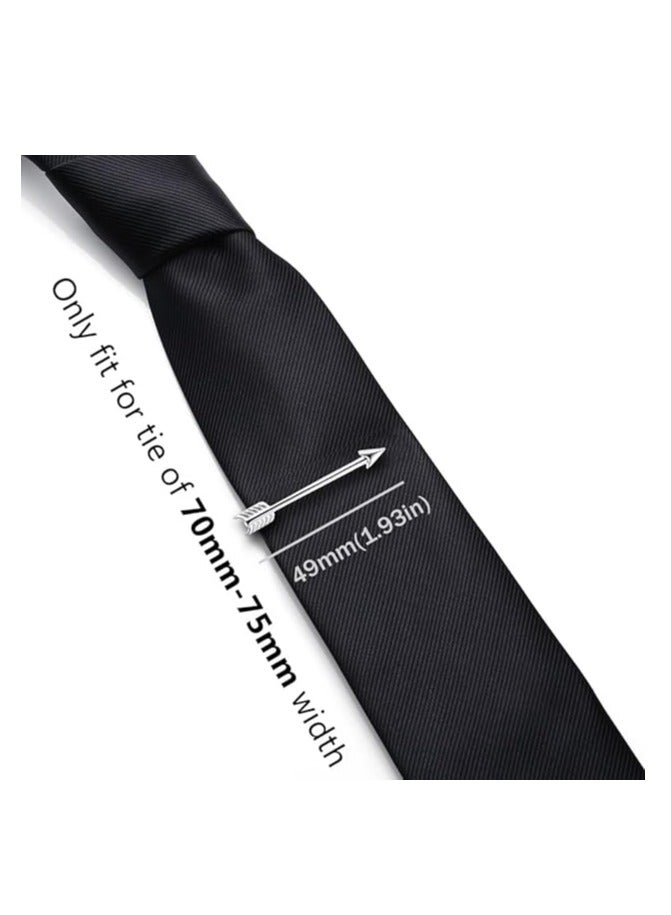 أوزيغالور مشبك ربطة عنق على شكل سهم للرجال، حجم عادي من الفولاذ المقاوم للصدأ كهدية - Image 3