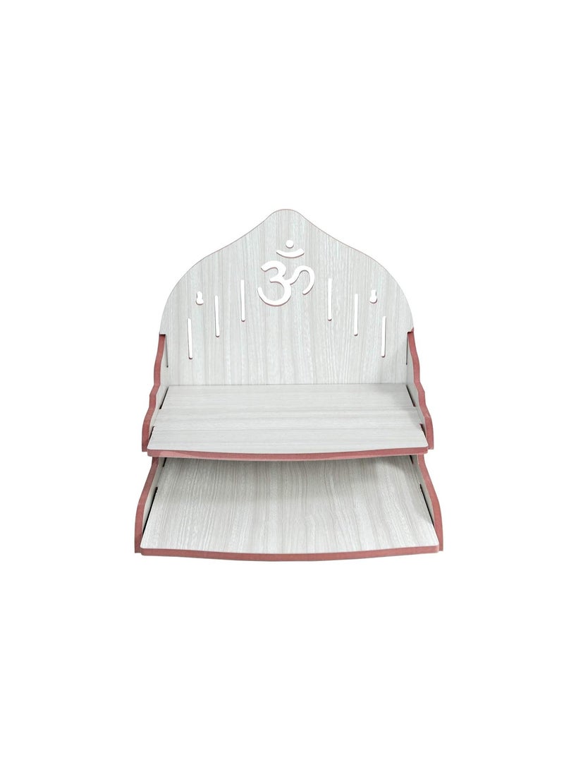 MS Enterprises Wooden Beautiful Plywood Mandir Pooja Room Home Decor Office OR Home Temple Wall Hanging Product (White) - Image 2