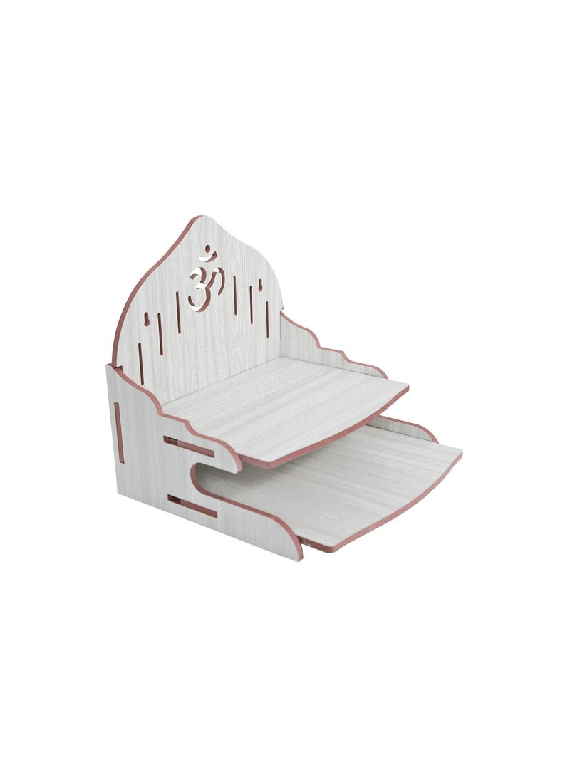 MS Enterprises Wooden Beautiful Plywood Mandir Pooja Room Home Decor Office OR Home Temple Wall Hanging Product (White) - Image 3