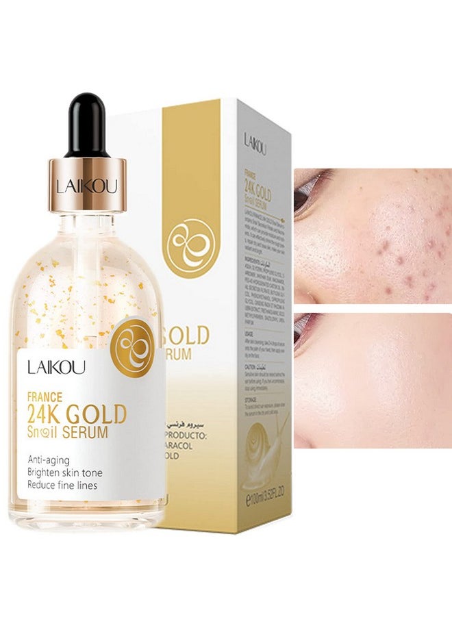 Snail Serum For Facehyaluronic Acid Serum With Vitamin B3 Oil Niacinamide Serum Facial 24K Gold Snail Collagen Reduces Fine Lines Brightening Nourishing Hydrating Face Serum Skincare Product - pzsku/Z791312C2C2AB75955C77Z/45/_/1719226679/d2c93d18-c845-4e85-8484-15638bb697f8