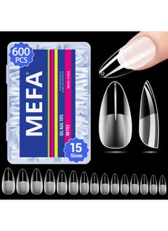 Nail Tips, Medium Almond Nail Tips 15 Sizes, 600 Pcs Gel X Nail Tips Pre-Shaped Half Matte Full Cover Acrylic Nail Tips Press On Nails For Nail Extension Home Diy Salon Manicure - pzsku/Z79131CF9D81B7C64AAE5Z/45/_/1733729780/202ddda2-809f-4906-aacc-5ff10558df37