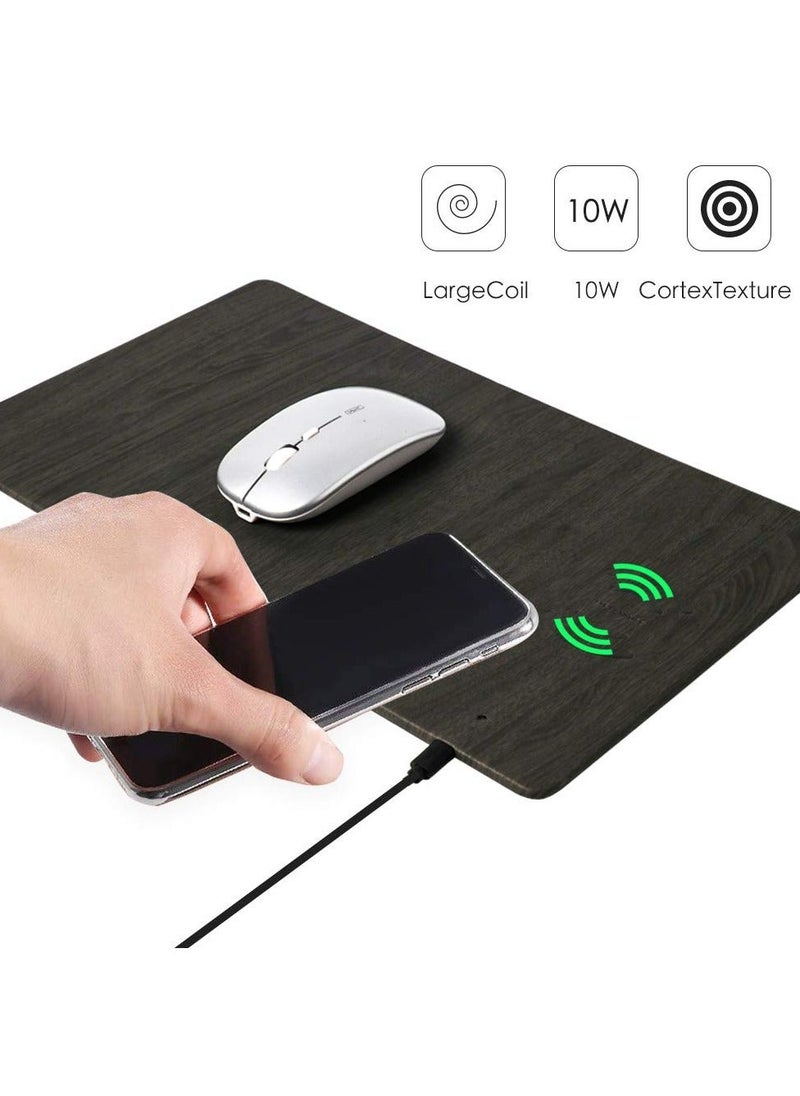 Y&D - Wireless Charger Mouse Pad, Qi Certified Case Friendly 10W Fast Charging Compatible with iPhone / Samsung and Other Mobile Devices that Can Wirelessly Charge - Image 1