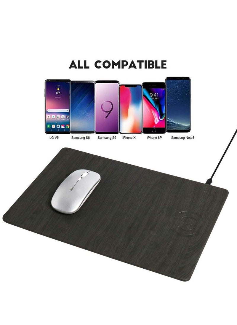Y&D - Wireless Charger Mouse Pad, Qi Certified Case Friendly 10W Fast Charging Compatible with iPhone / Samsung and Other Mobile Devices that Can Wirelessly Charge - Image 1