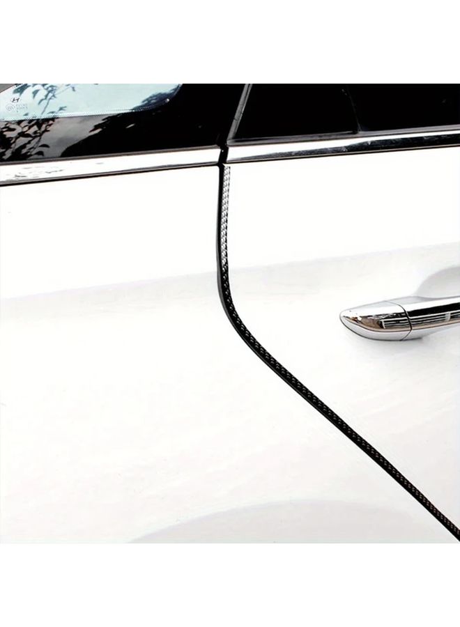 Red Car Door Edge Protection Strip Carbon Fiber Scratch Protector Universal Fit Bumper Trim - Image 5