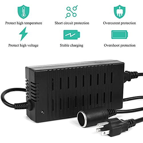 JRing AC to DC Converter 15A 110-220V 12V Car Cigarette Lighter Socket Power Adapter for Car Vacuum Tire Inflator and Other Car Devices Under 180W - Image 3