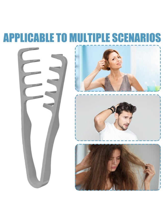 Voluminous wide-toothed hair comb Men's fluffy texture, ABS plastic with textured grip - Image 4