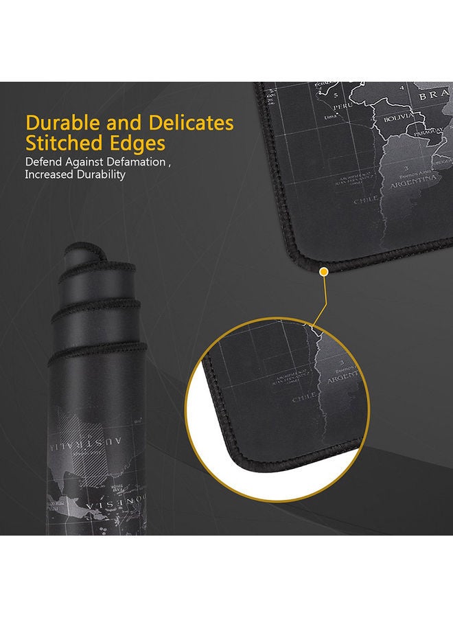 NIBEMINENT World Map Printed Mousepad Black  - Image 4