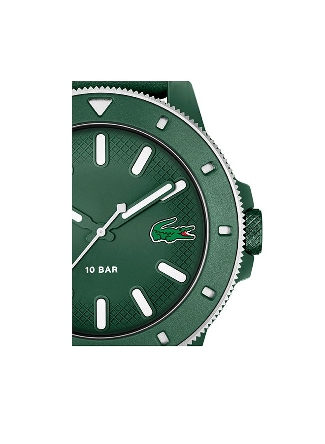 LACOSTE ROUND ANALOG MEN'S GREEN CASE WATCH - 2011414 - Image 4