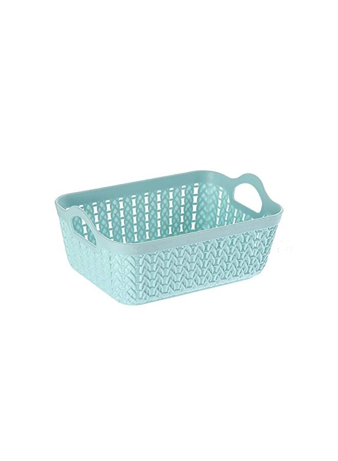 Zaboon Storage Basket 4 Piece Blue | Home & Kitchen | Storage & Organization | Baskets | Bins | Containers | Shelf Baskets | Pantry Storage | Bathroom Storage - Image 2