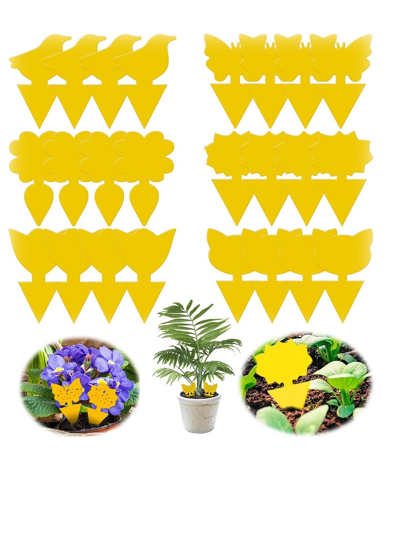 SYOSI Sticky Traps, Fly Trap for Indoor/Outdoor Natural Pest Control, Fruit and Yellow Fungus Gnat Traps for Kitchen, House Plants, Whitefly, Mosquito Bits, Fly Traps Save Your Plants - Image 1