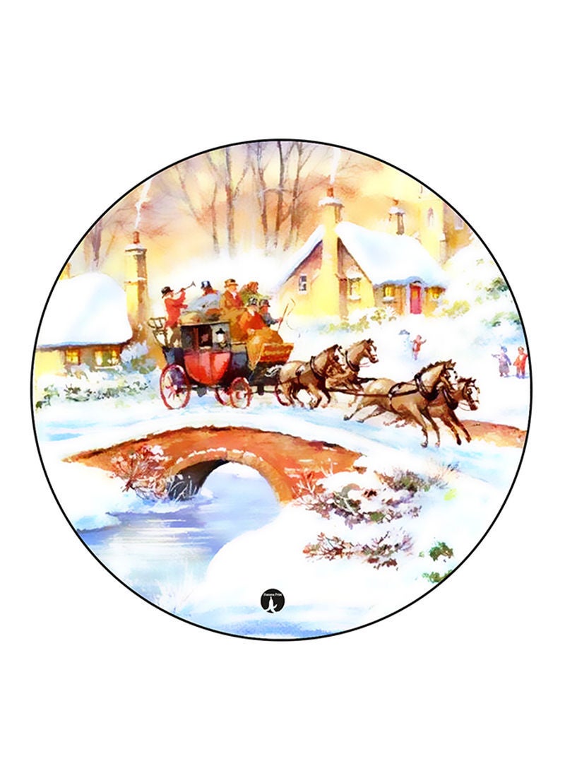 Vintage Art Printed Mouse Pad  Multicolour