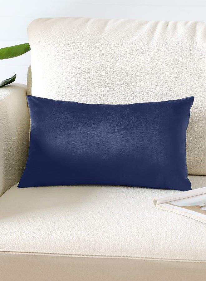 In-House Rectangular Soft Velvet Decorative Cushion with Solid Design and Attractive Colors - Image 1
