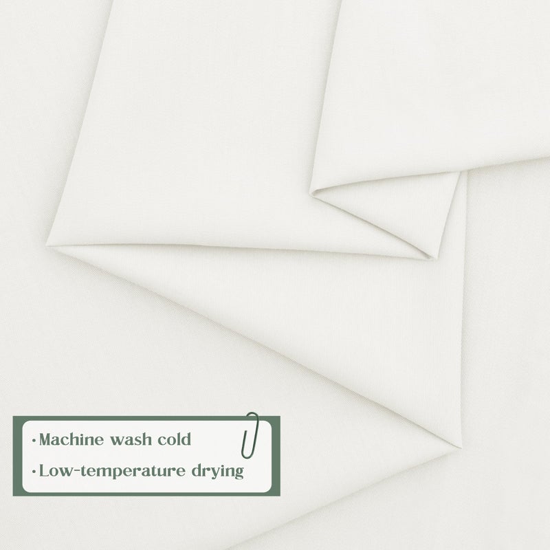 KKJIAF 2 Yard White Cotton Fabric 61 Inch Wide, Soft & Breathable Cotton Broadcloth Fabric for Sewing Clothes, Apparel, Costume, Craft - Image 5