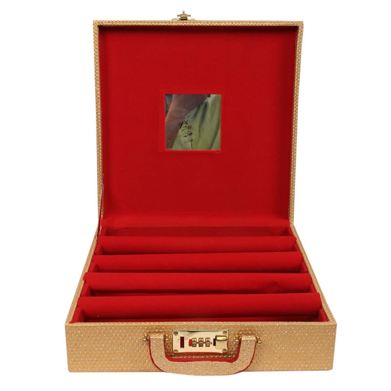 Kuber Industries Wooden Four Rod Bangle Storage Box (Gold) -CTKTC8734 - Image 5