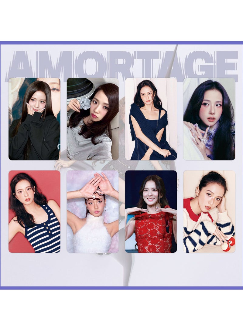 NIBEMINENT 8 Pcs Kpop BlackPink JISOO Lomo Cards Card For Fans Collection Gifts - Image 2
