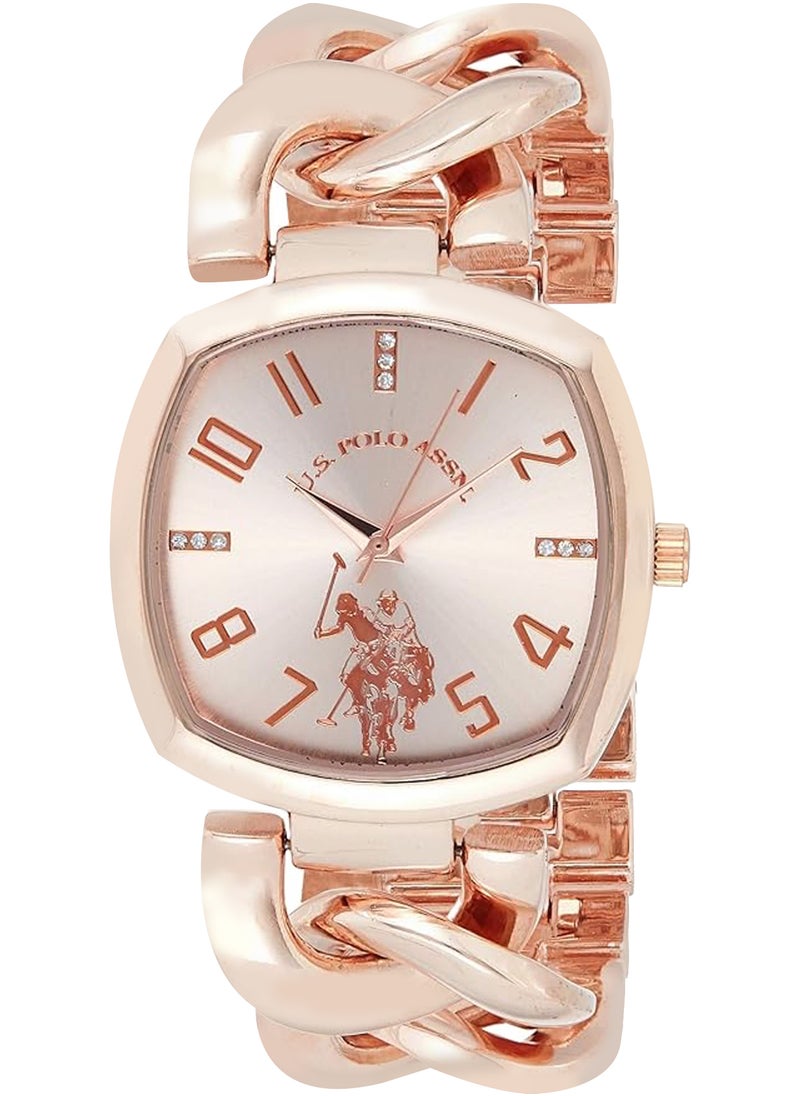 U.S. Polo Assn. U.S. Polo Assn. Women's Quartz Watch, Analog Display and Rose Gold Plated Strap USC40251  - Image 1