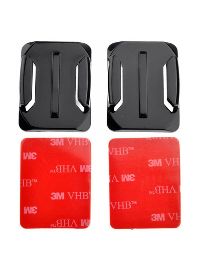 Generic Suitable For GOPRO Sports Camera Flat Cambered Base 3M Glue Suit Flat Cambered Helmet Fixed Base-Color:Flat Curved Surface 3m Glue 8-piece Set - Image 3