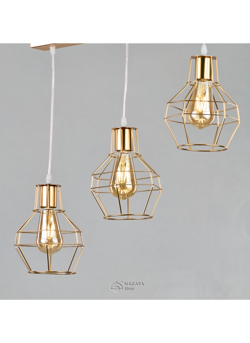 NAGAFA SHOP Gold pendant with 3 bulb SLR-G1005  - Image 2