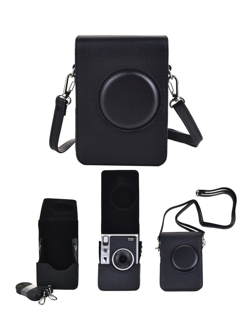 Case for Instax Mini EVO - PU Leather Protective Bag with Adjustable Strap, Durable and Stylish Camera Cover for Fujifilm Instax Mini EVO, Convenient and Classic Design for Photography Enthusiasts - Image 1