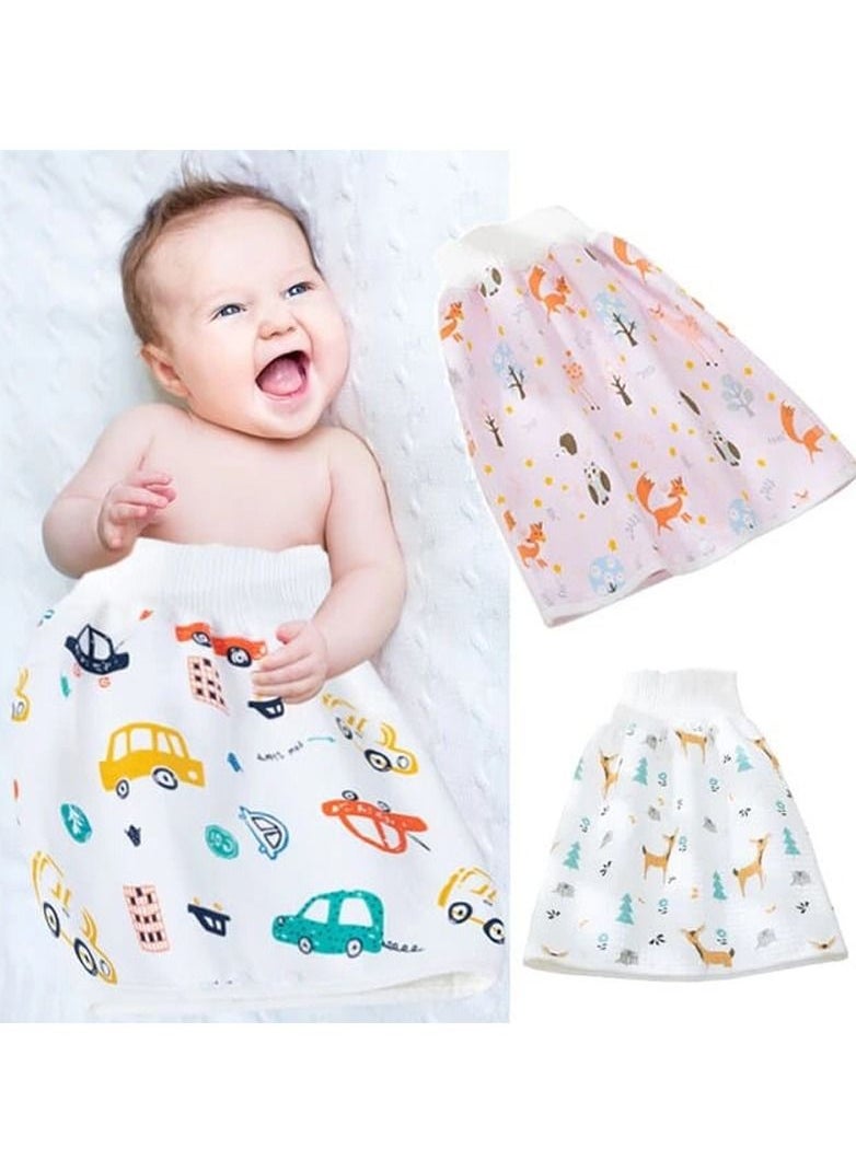 Generic Waterproof Cotton Training Pants Cloth Diaper Skirts Baby Toddler Night Time Sleeping Potty Training Random Design Multicolour  - Image 1