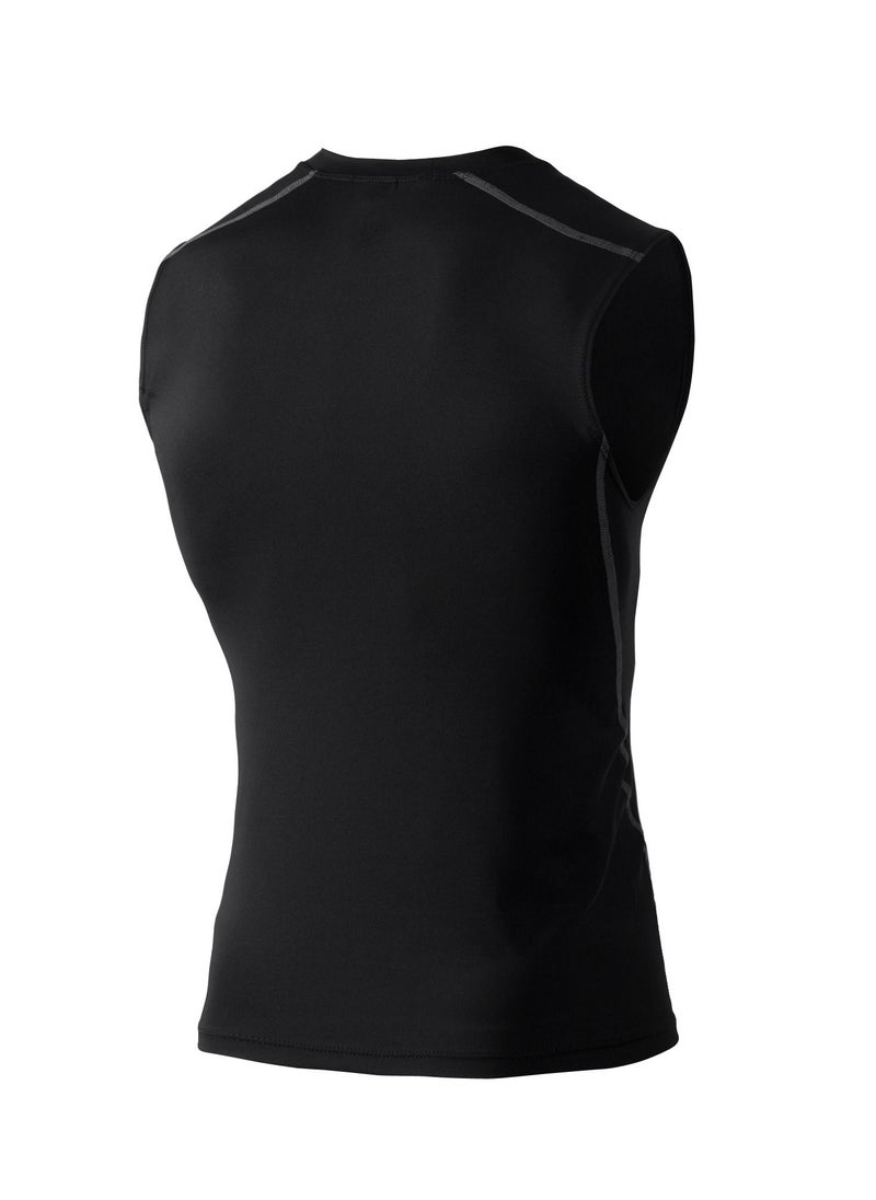 Loquat Men Quick Dry Breathable Elastic Sleeveless Shirt Black  - Image 2