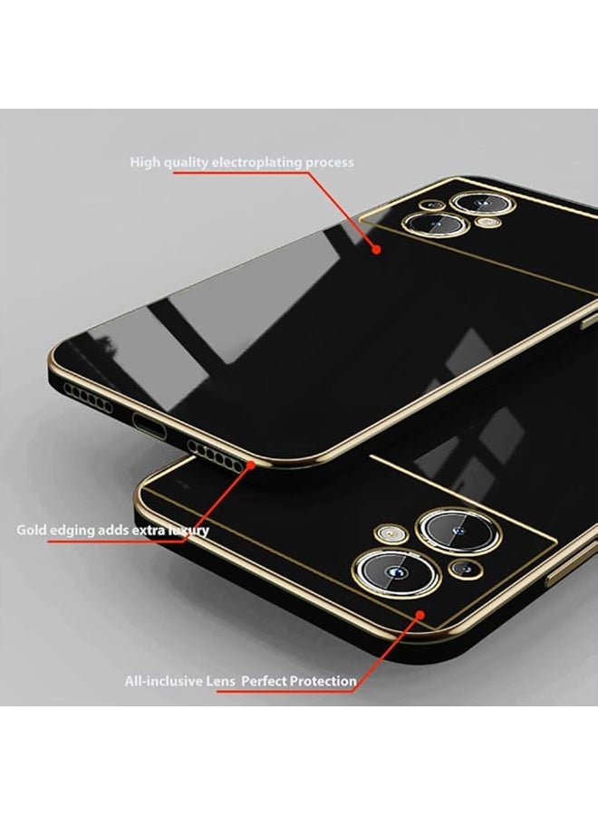 حافظة سيليكون وردية متوافقة مع VIVO V60، طلاء لحافظة هاتف VIVO V60 مضادة للصدمات رقيقة وناعمة (سوداء) - Image 3