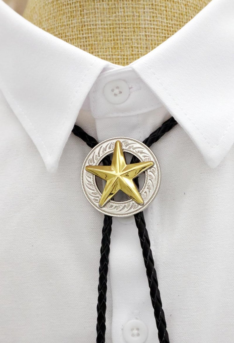 KECOL Adult Mens Long Star Texas Western Bolo Tie Necktie Necklace - Image 5