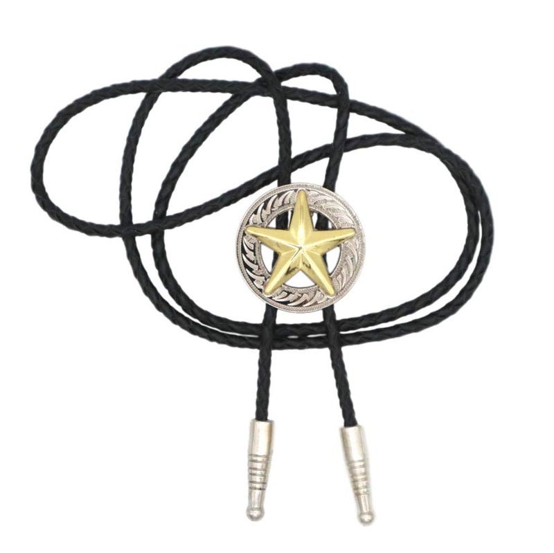 KECOL Adult Mens Long Star Texas Western Bolo Tie Necktie Necklace - Image 1