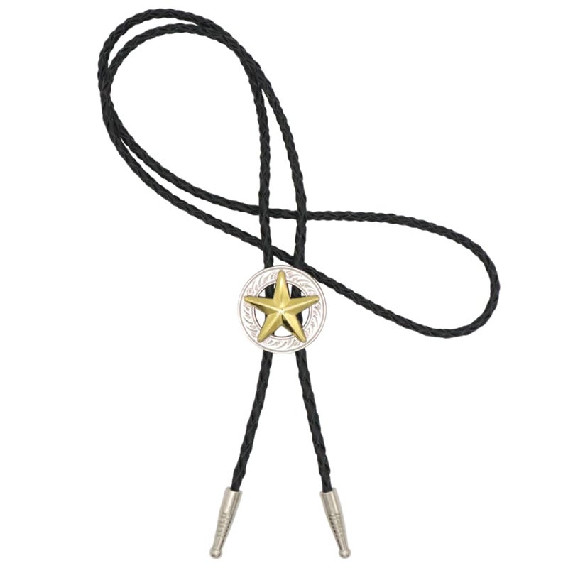KECOL Adult Mens Long Star Texas Western Bolo Tie Necktie Necklace - Image 2