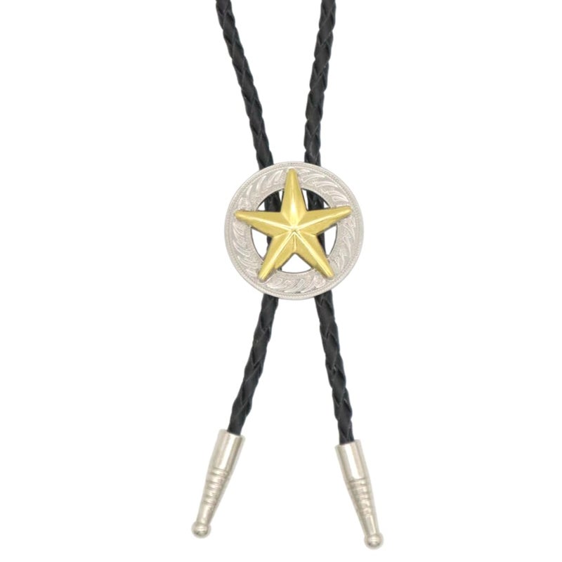 KECOL Adult Mens Long Star Texas Western Bolo Tie Necktie Necklace - Image 4
