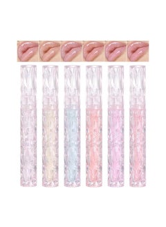 Hydrating Lip Glow GlossPlumping Lip Gloss6Pcs HighShine Lip GlossNonSticky Lip Oil Long Lasting Shimmer Tinted Lip Oil Gloss