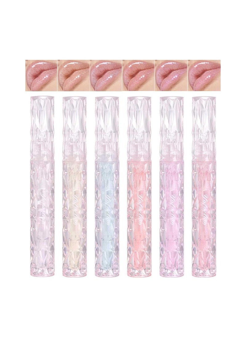 KTouler - Hydrating Lip Glow GlossPlumping Lip Gloss6Pcs HighShine Lip GlossNonSticky Lip Oil Long Lasting Shimmer Tinted Lip Oil Gloss - Image 1