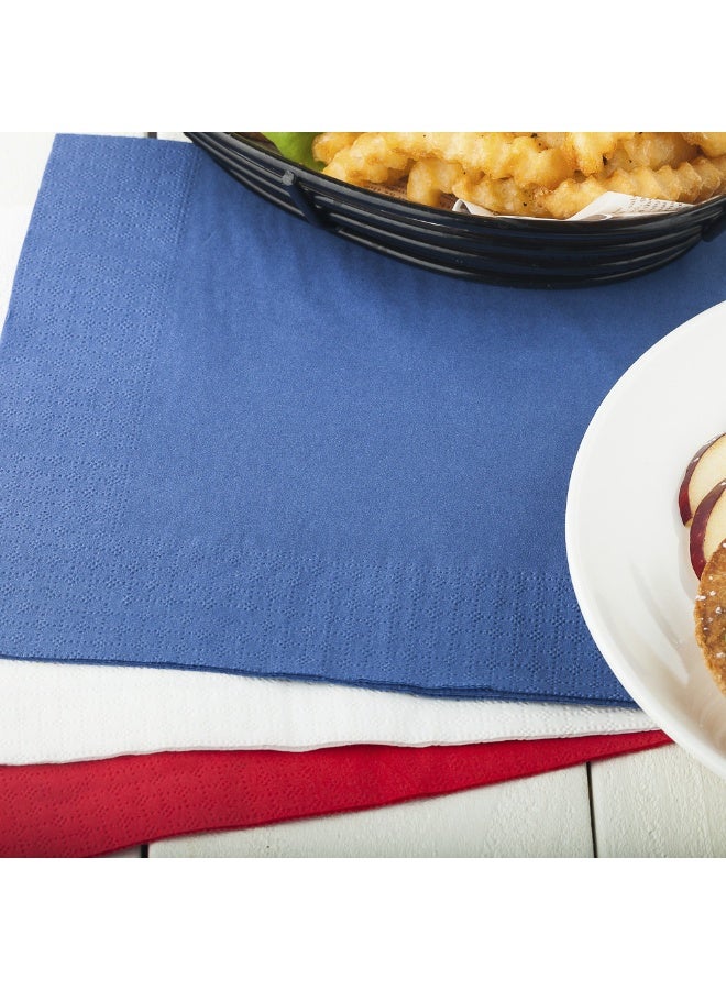 Restaurantware Luxenap 15.5 x 15.3 Inch 2-Ply Dinner Napkins, 1800 Disposable Napkins - Linen Feel, Soft And Absorbent, Navy Blue Paper Folded Napkins, Square, For Lunch, Dinner, Or Everyday Use  - Image 3