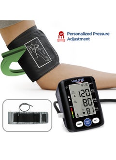vaynz VAYNZ Pressure Monitor CE Approved – Smart Voice Upper Arm Automatic Device for Home Use, Large Cuff 22-42cm, 2x99 Memory – Black  - Image 2