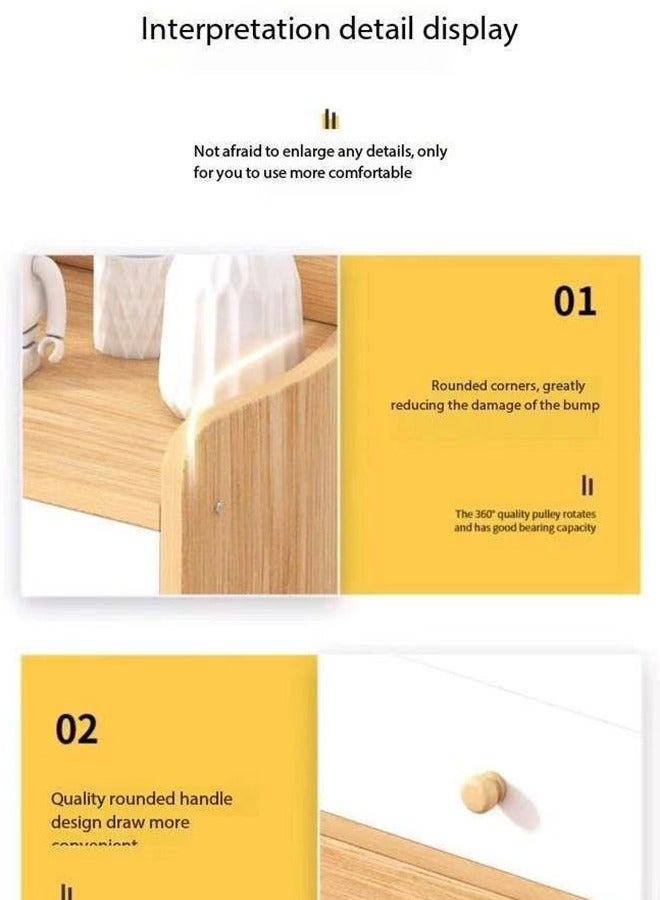 خزانة بوفيه جانبية مع مساحة تخزين، خزانة بار القهوة مع درج تخزين، حامل قهوة، خزانة جانبية مع طبقة قابلة للتعديل، خزانة تخزين المطبخ لغرفة الطعام، رف تخزين فرن الميكروويف - Image 5