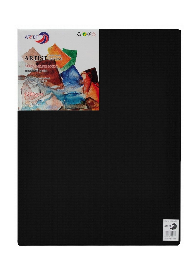 ATKET Black Stretched Canvas 30x40cm A3 Size 280gsm Thickness - Image 1