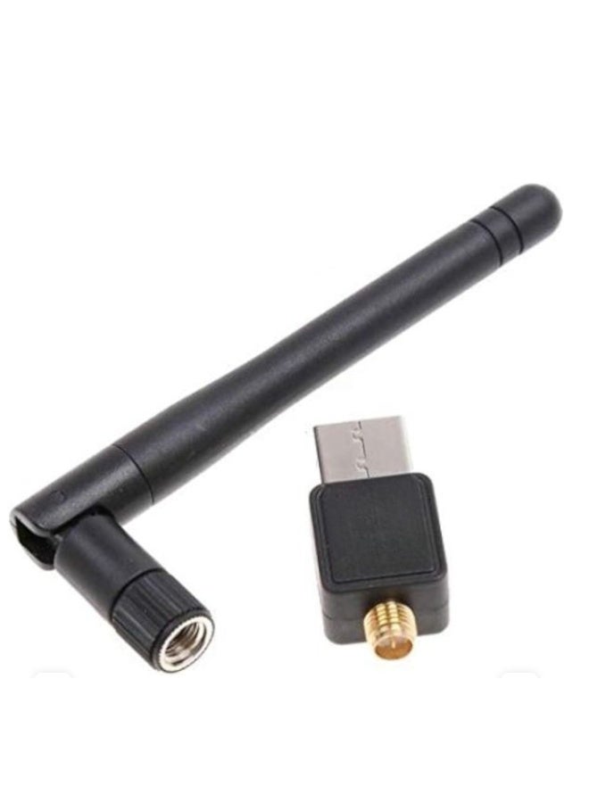 USB WiFi Wireless Network Adapter 2.4GHz 150Mbps with External Antenna High Speed LAN Receiver for Desktop and Laptop Plug & Play