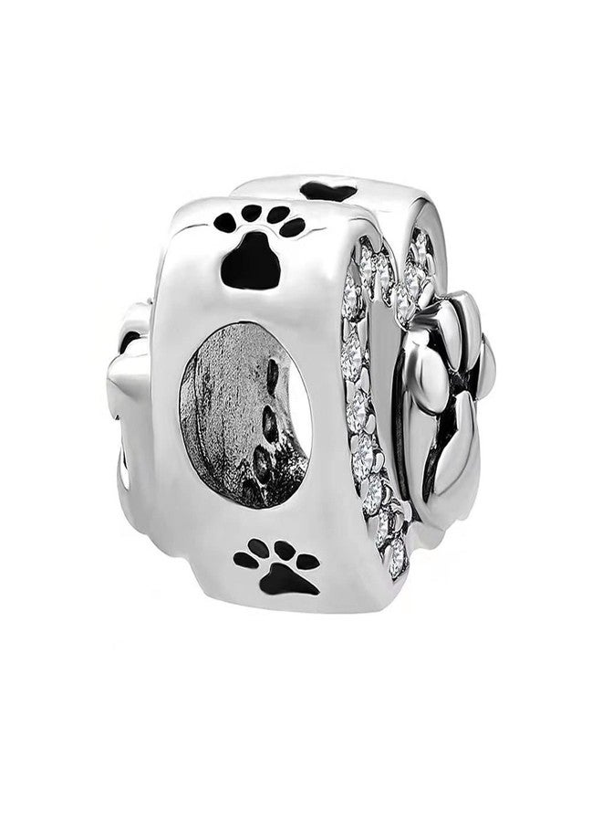 KunBead Women Love Heart Dog Paw Bead Charms Compatible with Pandora Bracelets - Image 2