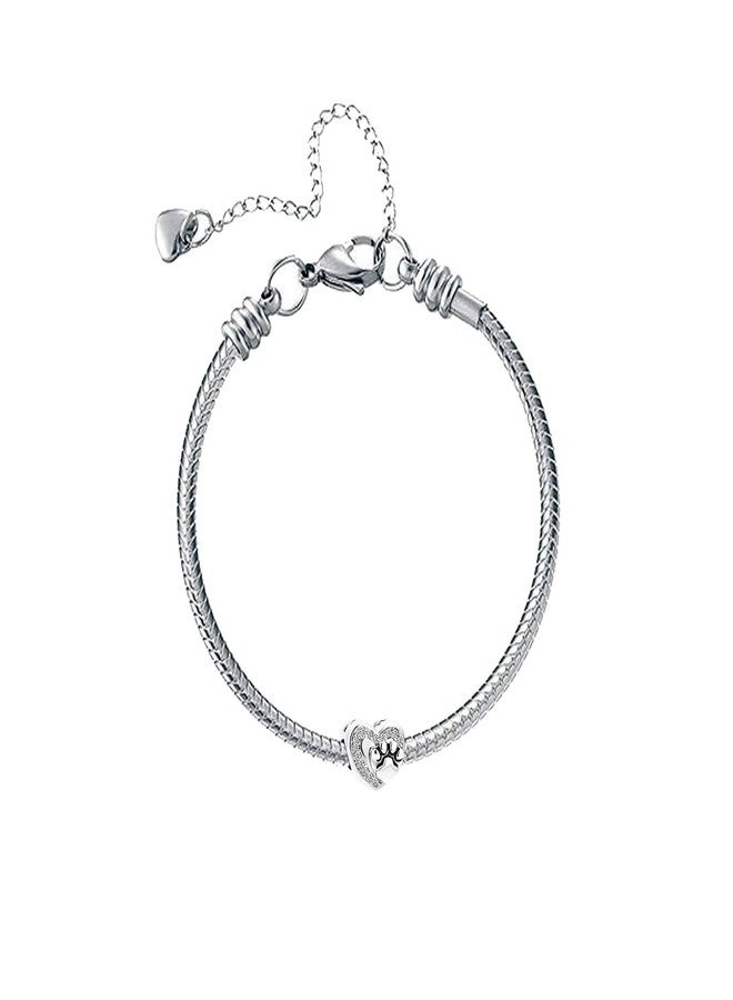 KunBead Women Love Heart Dog Paw Bead Charms Compatible with Pandora Bracelets - Image 3
