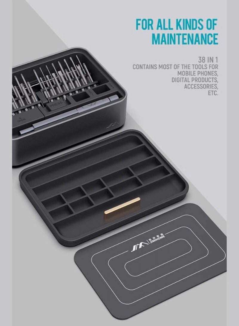 JIMIHOME 38-Piece Screwdriver Set - Luxury Precision Repair Kits for DIY, PC, Phone, Electronics, Watch, Bike, Home, Machine, Door, Window | Portable, Compact, Lightweight  - Image 3