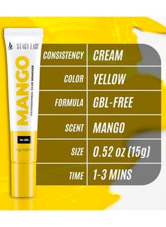Stacy Lash Cream Remover For Eyelash Extension Glue Mango Stacy Lash (0.52Oz / 15G) / Gbl Free/Fast Lash Adhesive Dissolution Time 60 Sec/Mild Formula/Not Liquid/Professional Supplies  - Image 3