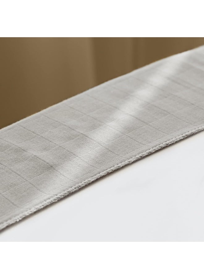 Coldwind Coldwind Muslin Bedside Sleeper Bassinet Sheets, 2 Pack, Soft Breathable Viscose Made from Bamboo, Grey, 34"x21"x5"  - Image 3