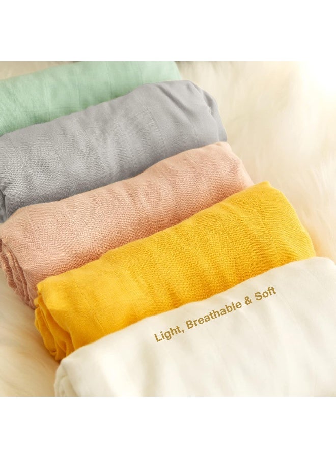Coldwind Coldwind Muslin Bedside Sleeper Bassinet Sheets, 2 Pack, Soft Breathable Viscose Made from Bamboo, Grey, 34"x21"x5"  - Image 5