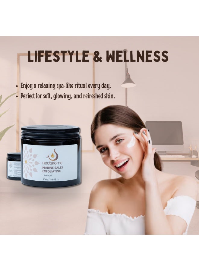 Auramoon Nectarome Marine Salts Exfoliating Scrub - Lavender - Image 5