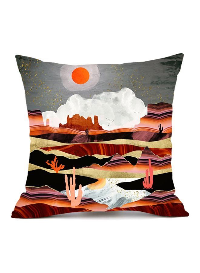 NIBEMINENT Landscape Printed Cushion Cover Multicolour 45x45cm