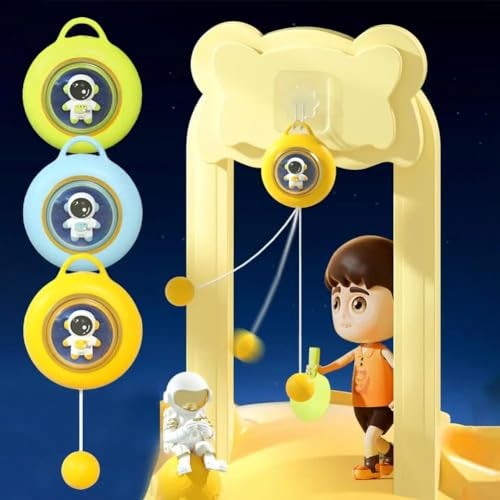 BLiSS HUES Indoor Hanging Table Tennis Ping Pong Trainer Portable Set with Adjustable Height- Self Training Games- Random Design (Style-01) - Image 2