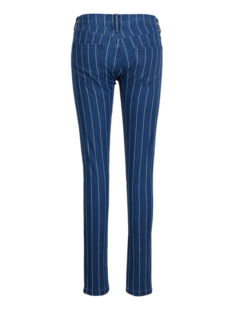 London Rag Skinny Side Tape Jeans In Light Blue - Image 5