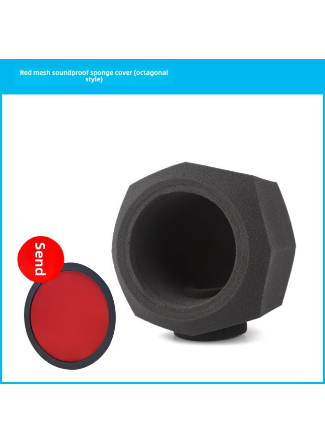 F2 Live Broadcast Microphone Sound Absorption Cotton Sound Insulation Sponge Cover Windproof Noise Reduction Dynamic Coil Condenser Microphone Blowout Prevention Sponge Cover - Image 1
